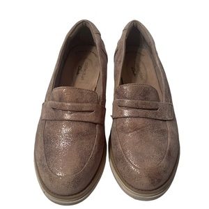 Clark’s Collection Women’s Shoes Soft Sparkling Pewter Size 7 M